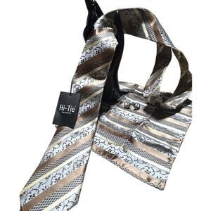 Hi-Tie Men's tie and lapel set with cufflinks